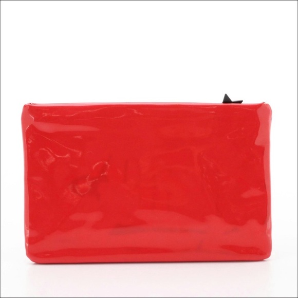 Christian Dior Beauty Red Patent Leather Makeup Cosmetics Bag with defect - Picture 2 of 7